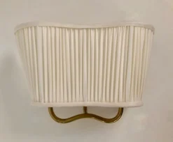 Clearance Pamono Wall Lamp in Brass and Silk attributed to Josef Frank, Austria, 1933