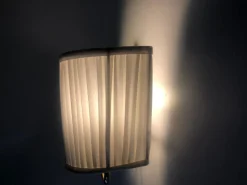 Clearance Pamono Wall Lamp in Brass and Silk attributed to Josef Frank, Austria, 1933
