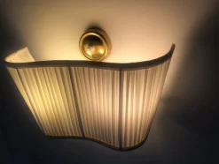 Clearance Pamono Wall Lamp in Brass and Silk attributed to Josef Frank, Austria, 1933