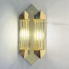 Discount Pamono Wall Lamp in Gold with Crystal Cylinders from Honsel, 1980s