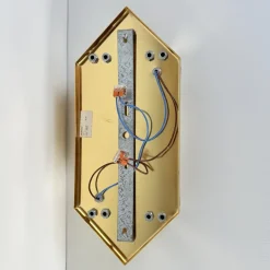 Discount Pamono Wall Lamp in Gold with Crystal Cylinders from Honsel, 1980s