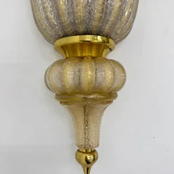 Pamono Wall Lamps Sconce Murano Glass from Barovier & Toso, 1970s, Set of 2><noscript><img width=