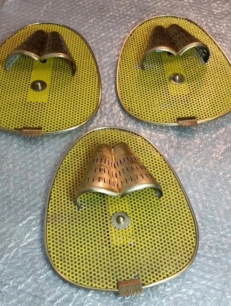 Best Pamono Wall Lights attributed to Mathieu Mategot, 1950s, Set of 3