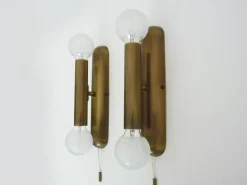 Pamono Wall Lights in Brass from Je Fassung, Germany, 1980s, Set of 2><noscript><img width=