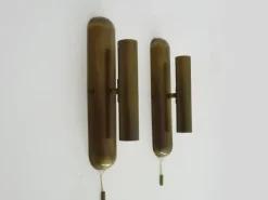 Pamono Wall Lights in Brass from Je Fassung, Germany, 1980s, Set of 2><noscript><img width=