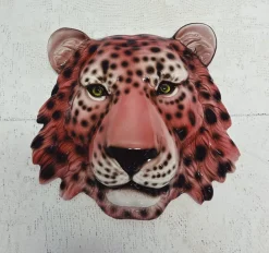 Pamono Wall Mask Ceramic Leopard Pink from Ceramiche Boxer><noscript><img width=