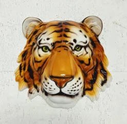 Pamono Wall Mask Tiger in Ceramic from Ceramiche Boxer><noscript><img width=