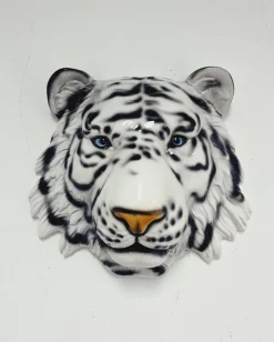 Pamono Wall Mask White Tiger by Ceramiche Boxer