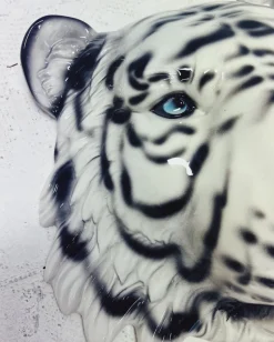 Pamono Wall Mask White Tiger by Ceramiche Boxer