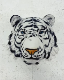 Pamono Wall Mask White Tiger by Ceramiche Boxer