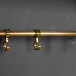 Pamono Wall Mounted Brass Coat & Hat Rack, 1930s><noscript><img width=