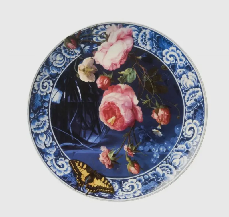 New Pamono Wall Plate in Porcelain by Heinen delfts blauw