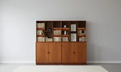 Pamono Wall Unit in Teak by Peter Hvidt & Orla Mølgaard for Søborg Møbelfabrik, 1950s> Shelves & Wall Units