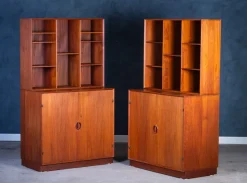 Pamono Wall Unit in Teak by Peter Hvidt & Orla Mølgaard for Søborg Møbelfabrik, 1950s><noscript><img width=