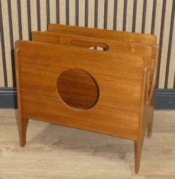 New Pamono Walnut & Plywood Newspaper Rack, 1960s