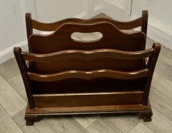 Pamono Walnut Canterbury Magazine Rack, 1950s><noscript><img width=