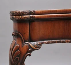 Pamono Walnut Card Table by Howard & Co London, Early 1900s><noscript><img width=