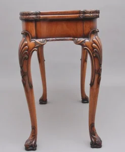 Pamono Walnut Card Table by Howard & Co London, Early 1900s><noscript><img width=