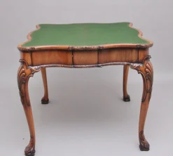 Pamono Walnut Card Table by Howard & Co London, Early 1900s><noscript><img width=