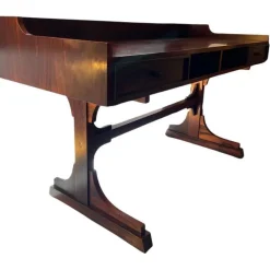 Discount Pamono Walnut Center Desk with Drawers, 1960s