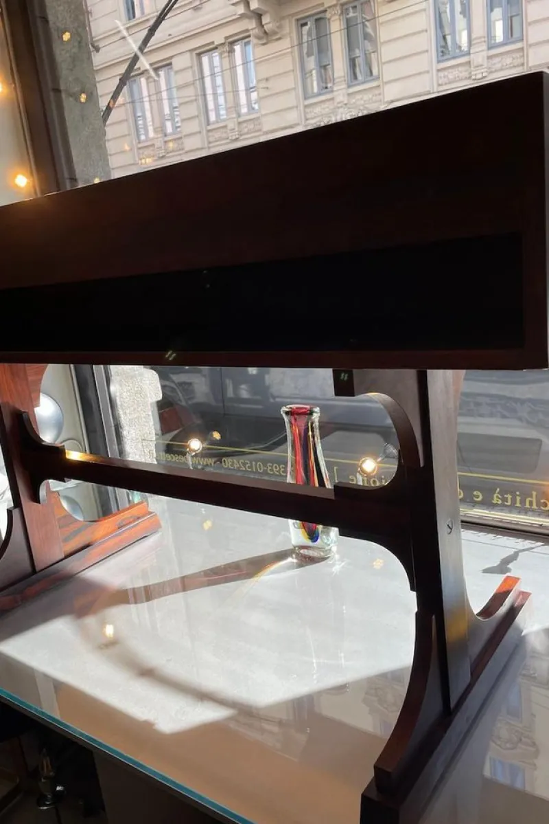 Discount Pamono Walnut Center Desk with Drawers, 1960s