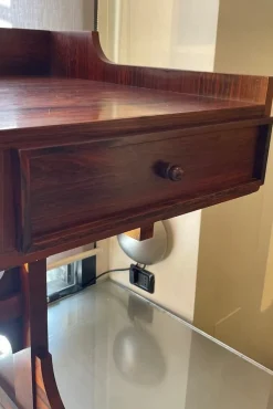 Discount Pamono Walnut Center Desk with Drawers, 1960s