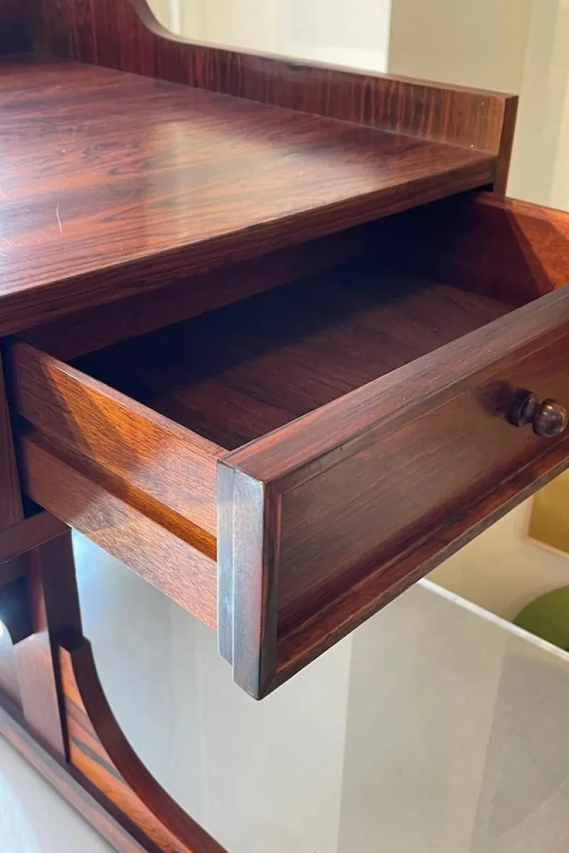 Discount Pamono Walnut Center Desk with Drawers, 1960s