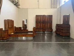 Pamono Walnut Furniture with Carvings in the style of Ducrot, 1920s, Set of 8> Living Room Sets