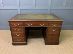 Pamono Walnut Partners Pedestal Desk by Maple & Co., 1900> Desks
