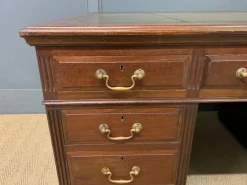 Pamono Walnut Partners Pedestal Desk by Maple & Co., 1900><noscript><img width=