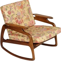 Best Pamono Walnut Rocking Chair by Adrian Pearsall, 1950s
