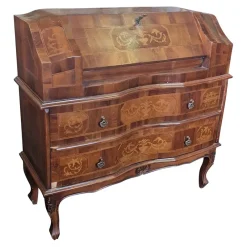 Pamono Walnut Secretaire, Italy, 1980s><noscript><img width=