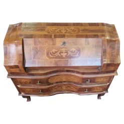 Pamono Walnut Secretaire, Italy, 1980s><noscript><img width=