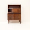 Pamono Walnut Secretary with Wave Front by Erling Torvits, Denmark, 1960s> Secretaires