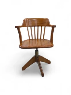 Pamono Walnut Swivel Chair, 1980s> Office Chairs
