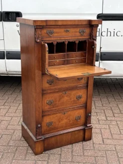 Pamono Walnut Wellington Chest with Secretary><noscript><img width=