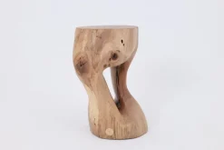 Pamono Walnut Wood Sculptural Side Table by Logniture> Tables|Coffee & Side Tables