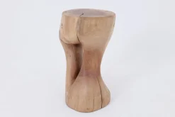 Pamono Walnut Wood Sculptural Side Table by Logniture><noscript><img width=