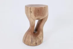 Pamono Walnut Wood Sculptural Side Table by Logniture><noscript><img width=