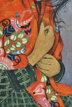 Pamono Walter Sauer, Little Girl with a Headscarf, Signed Engraving><noscript><img width=