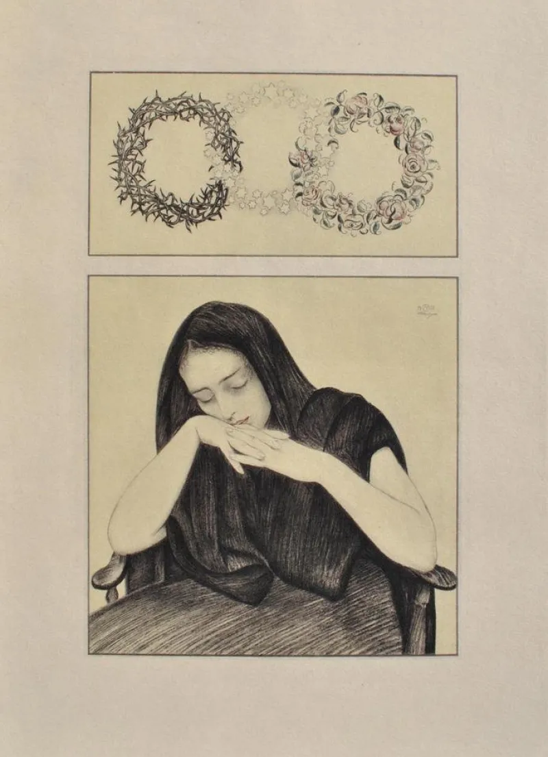 Hot Pamono Walter Sauer, Rest, Signed Engraving