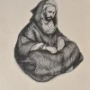 Pamono Walter Sauer, Seated Arab Man, Engraving> Prints & Multiples