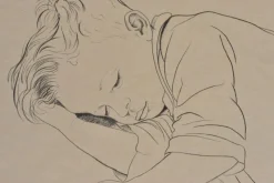 Sale Pamono Walter Sauer, Sleeping Child, Engraving