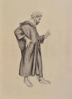 Outlet Pamono Walter Sauer, The Desert Traveler, Signed Engraving
