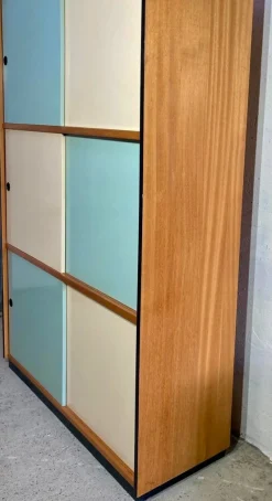 Pamono Wardrobe with Sliding Doors, 1970s><noscript><img width=