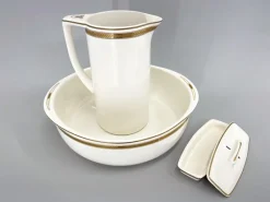 Best Pamono Wash Bowl and Pitcher Set from Villeroy & Boch, 1890s, Set of 3