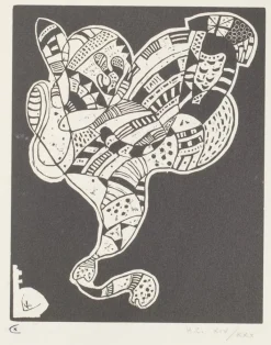 Hot Pamono Wassily Kandinsky, Surreal Figure, 1942, Woodcut on Paper