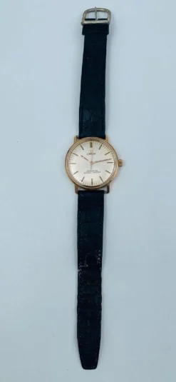Pamono Watch in 750 Thousandths Gold Hallmarked with Owl Chronometer from Omega><noscript><img width=