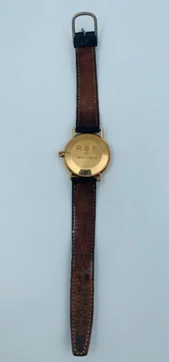 Pamono Watch in 750 Thousandths Gold Hallmarked with Owl Chronometer from Omega><noscript><img width=