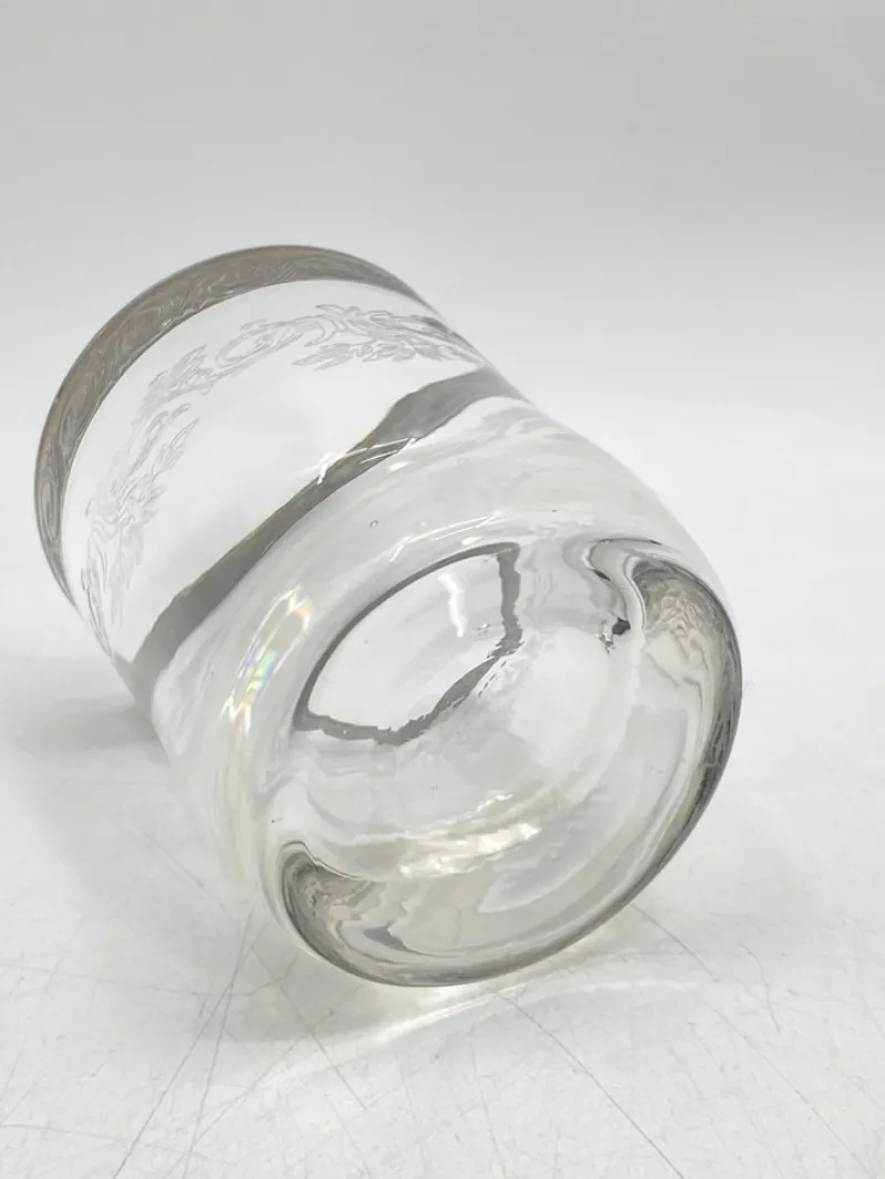 Pamono Water or Whiskey Glasses in Murano Glass with Medici Decor and Platinum Edge, Italy, Set of 5> Glassware